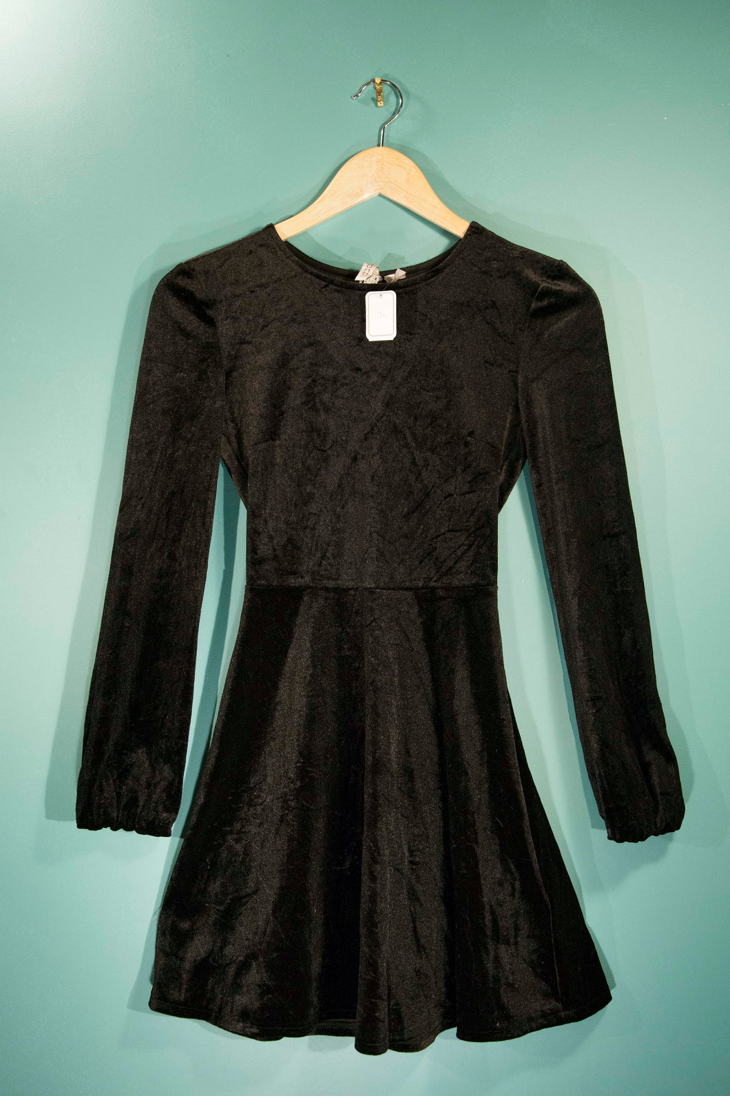 Robe velour noir vintage