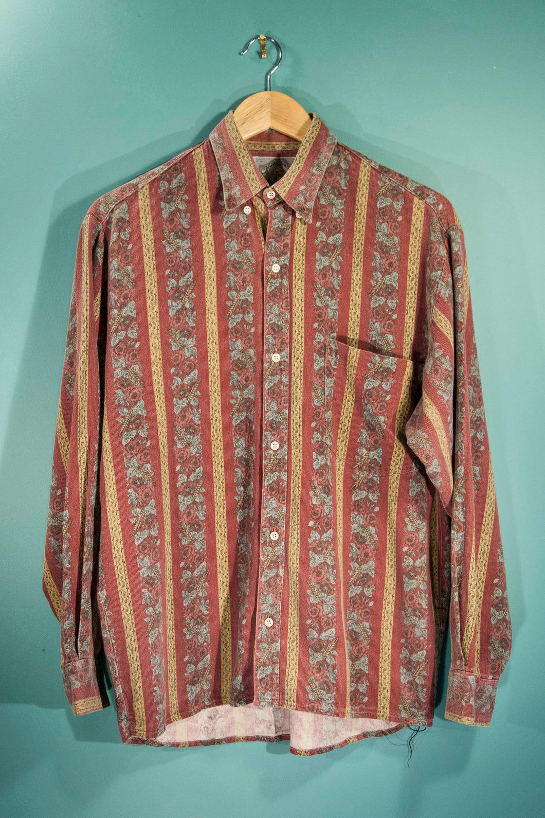 Chemise homme motif roses